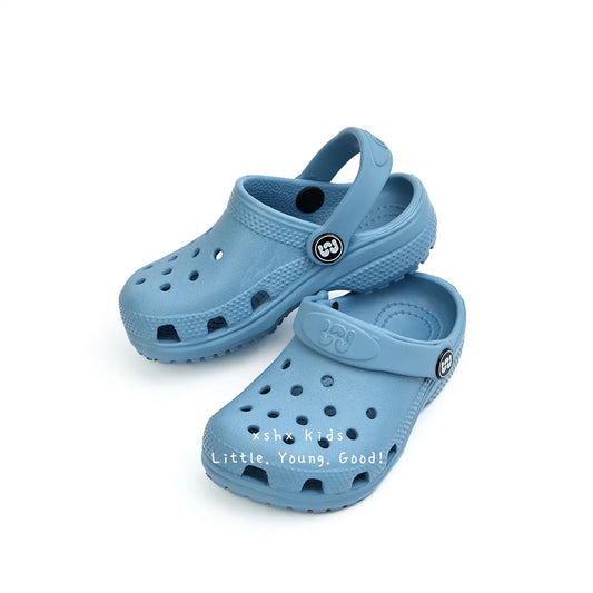 Toddler Little Big Kids Clogs Boys Girls Slip on Slippers with Adjustable Strap Slide Sandals Children Cushioned Garden Shoes