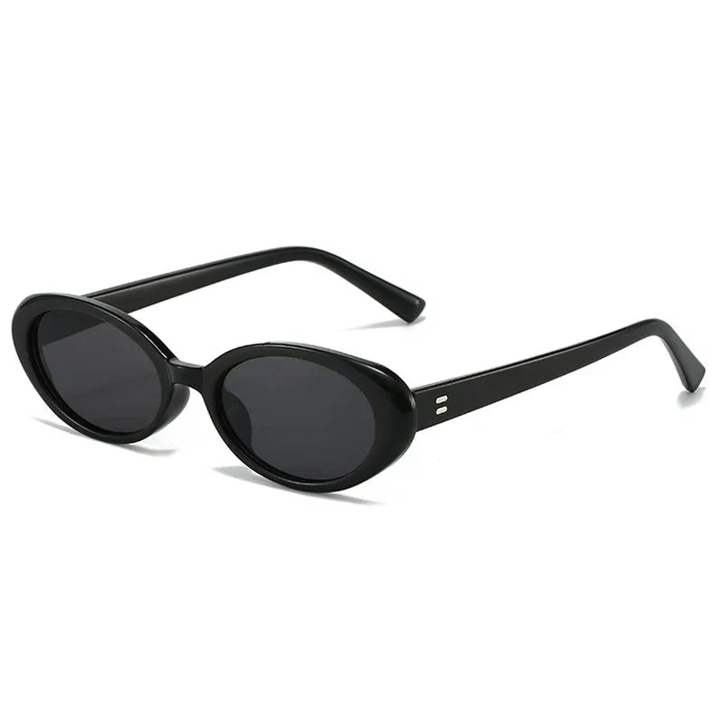 Retro Vintage Oval Sunglasses Woman 2024 Brand Designer Round Sun Glasses Men UV400 Punk Style Luxury Eyewear Female Oculus