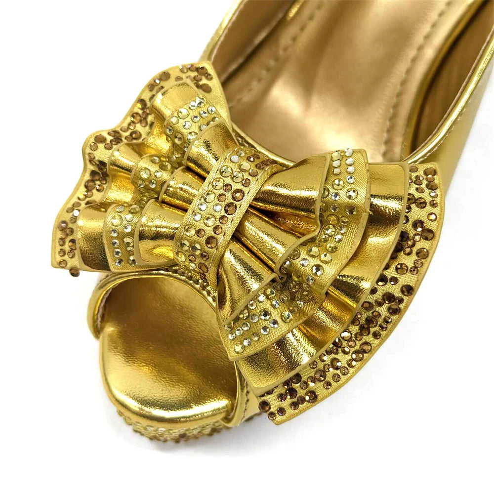 Italian Design Fashion Style Ladies Shoes With Matching Bag Set 2024 Nigerian Shoes and Bag Set in Wine Color