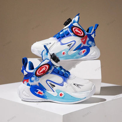 Baby Boys Summer Hot Sale Fashion New Soft Thick Sole Basketball/Football Sneakers Thick Sole Kids Sports Vulcanized Shoes