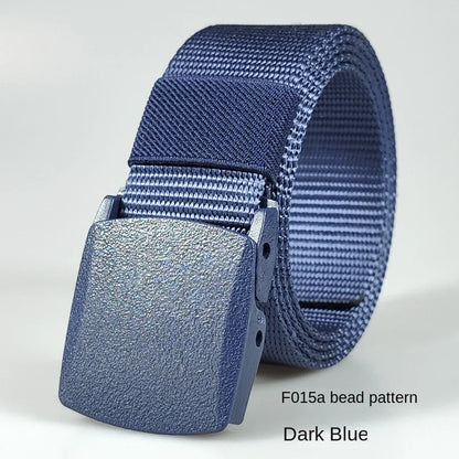 White Automatic Buckle Nylon Army Tactical Men Belt Military Waist Canvas Belt Outdoor Strap Travel Jeans Black Belts for Women