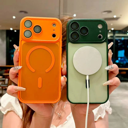 Original Matte Clear Lens Protect For Magsafe Phone Case For iPhone 17 17 Air 17Pro 17 Pro Max Magnetic Wireless Charge Cover