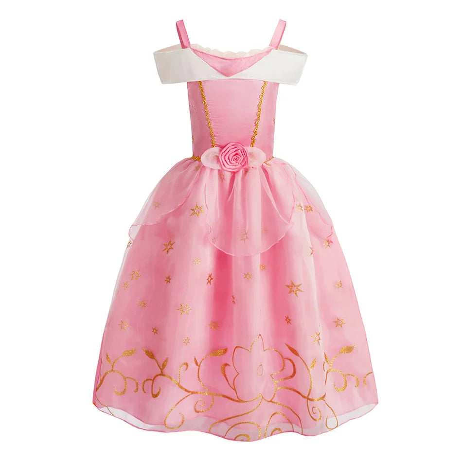 Baby Girl Rapunzel Costume Children Sleeping Beauty Belle Sofia Dress Kids Halloween Carnival Party Princess Dress Girl Disguise