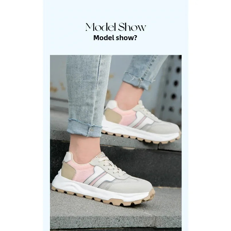 New Women's Safety Shoes with Anti Smashing and Anti Piercing Lightweight Soft Sole and Steel Toe Caps for Work Shoes