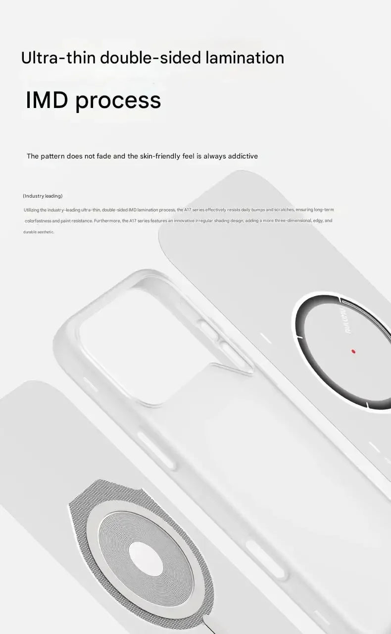 Frosted Mobile Phone Case for IPhone 17 Pro Max Luminous Translucent Full-Inclusive Anti-fall Magnetic Phone Case Unique