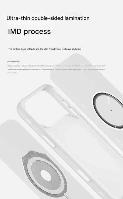 Frosted Mobile Phone Case for IPhone 17 Pro Max Luminous Translucent Full-Inclusive Anti-fall Magnetic Phone Case Unique