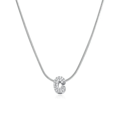 Fashion Tiny CZ Zircon Initial Alphabet Pendant Neckalce Gold Plated Stainless Steel A-Z Letter Necklaces Birthday Gifts Jewelry