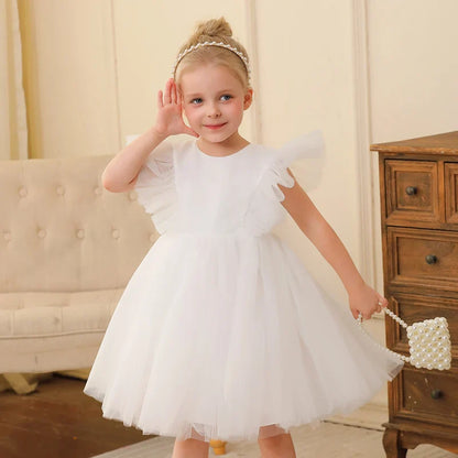 3-10 Girls Sleeveless Dress Children Simple Princess Dress Girls Summer Short Dress Event Performance Birthday Party Dresses