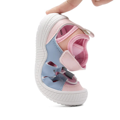 Toddler Little Kid Boys & Girls Closed Toe Sandals Velcro Breathable Cutout Summer Beach Casual Shoes