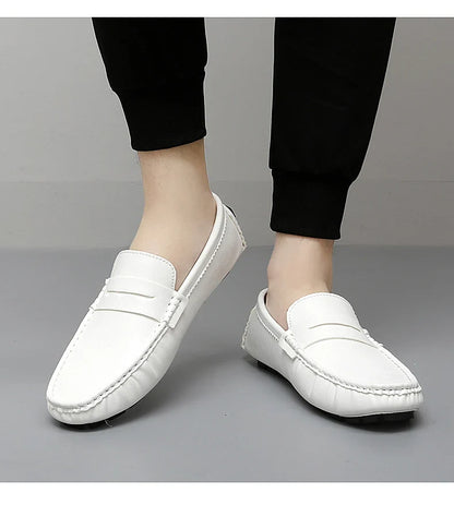 2025 New Handmade Beanie Shoes Men's Soft Sole Lazy Korean Style Trbottomy Easiest for Match Casual Slip-On Driving
