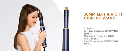 5 in 1 Hair Dryer Brush, Negative Ion Air Styler Wrap Hair Styler Upgrade Blow Dryer Brush Air Curler for Hair, Blowout Brush