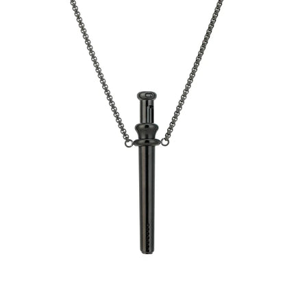 1pc Stress Anxiety Relief Necklace 56mm Length Stainless Steel Meditation Necklace Quit Smoking Anxiety Relief Necklace
