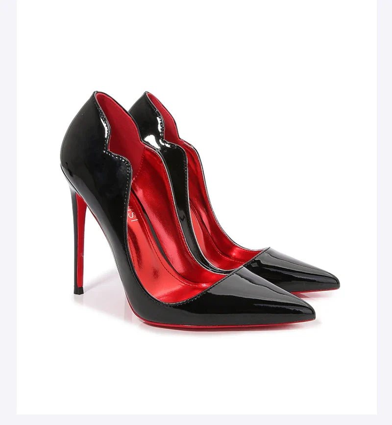 Sapatos Femininos de Salto Alto Fino, Bico Fino, Salto Agulha, Modelo Francês, para Balada Europeia e Americana, Cor Preta, para Dançar, Calçados Femininos