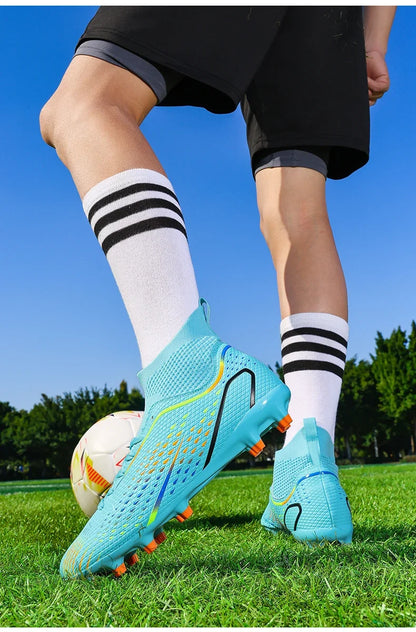 Soccer Shoes FG/TF Man Outdoor Training Football Boots Woman Sneakers Ultralight Non-Slip Sport Turf Soccer Cleats Large Size
