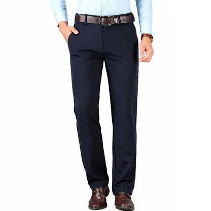 Mens Business Casual Pants Elastic Dress Pants Classic Fit Men Formal Suit Pants Navy Trousers M-3XL