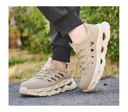Men's Summer Breathable Safety Shoes Anti-smash Puncture-Proof Work Sneakers Fashion Footwear Comfortable Work Boots