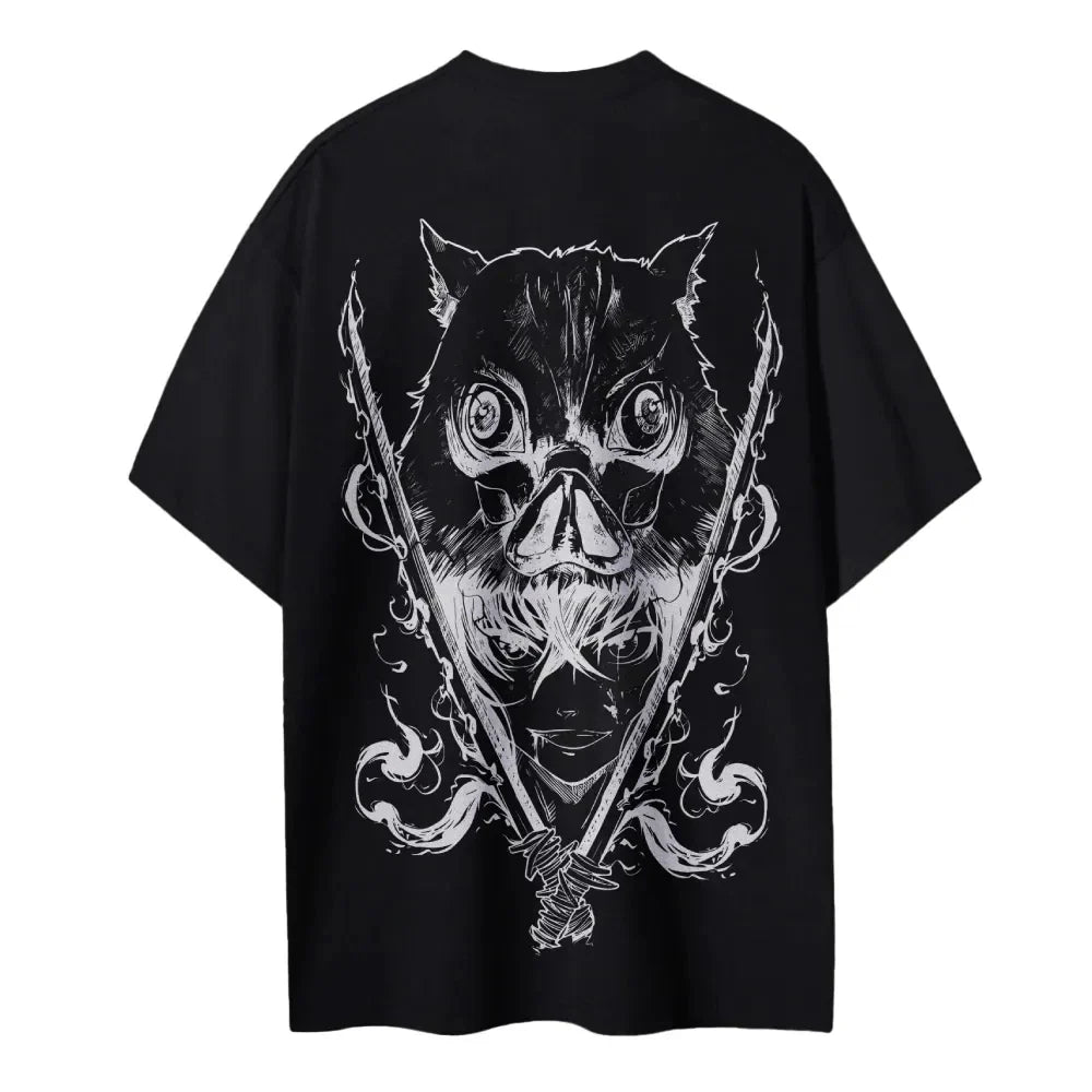 Demon Slayer Printed Short Sleeve Casual Summer Wear Men's Comfortable Clothing Men's Clothing Short Sleeve Half Sleeve Top