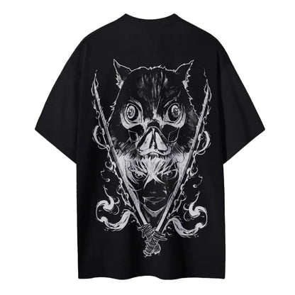 Demon Slayer Printed Short Sleeve Casual Summer Wear Men's Comfortable Clothing Men's Clothing Short Sleeve Half Sleeve Top