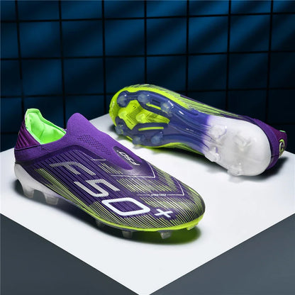 Men's High-Quality Non-Slip Football Boots High-Top Soccer Shoes Grass Cleats Futsal Sneakers for Indoor And Outdoor Matches