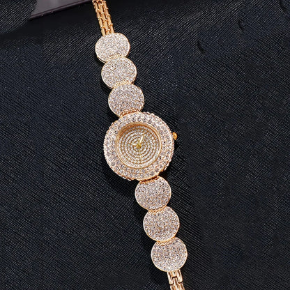 Women's Watch Luxury Rhinestone Quartz Bracelet Watch Sparkling Fashion Analog Party Dress Wrist Watch