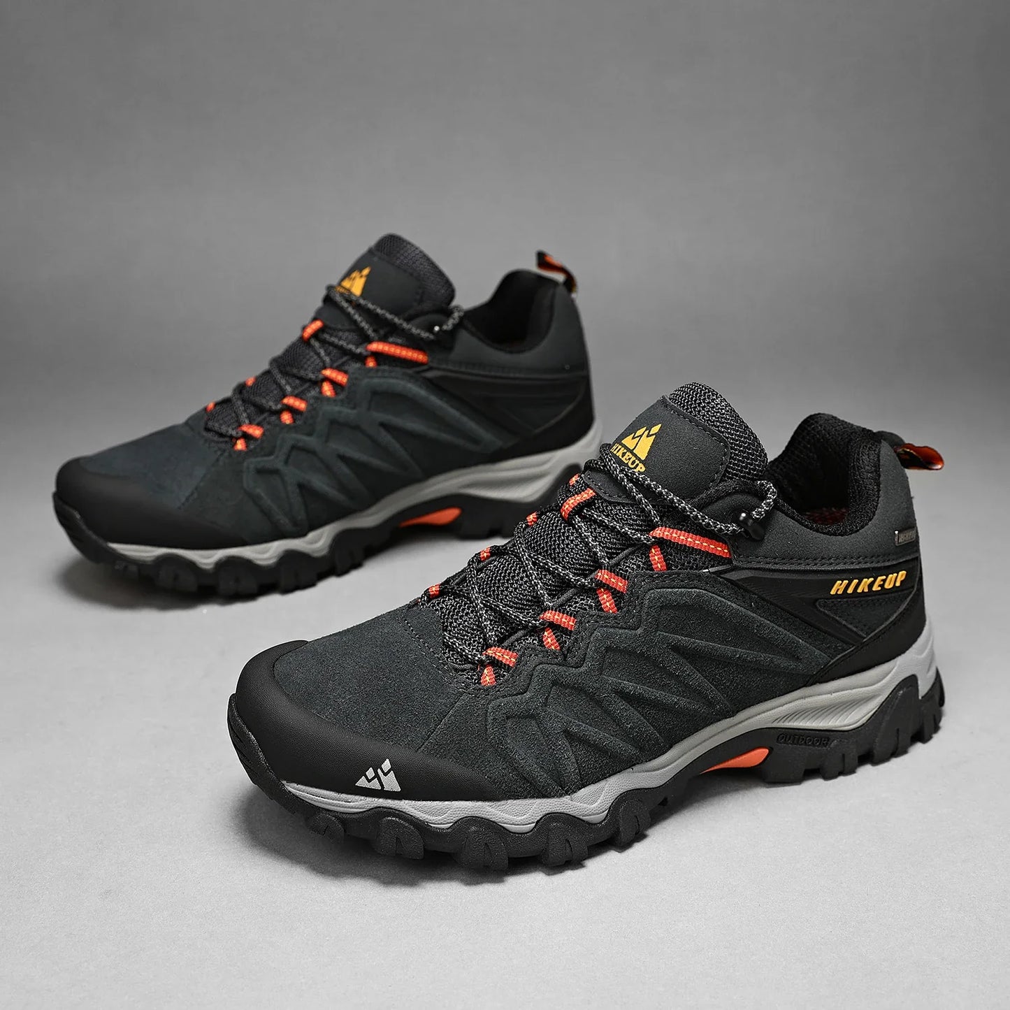 High Quality Leather Hiking Shoes Durable Outdoor Sport Men Trekking Leather Shoes Lace-Up Climbing Hunting Sneakers
