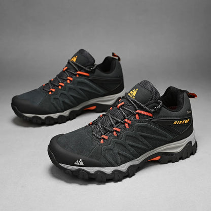 High Quality Leather Hiking Shoes Durable Outdoor Sport Men Trekking Leather Shoes Lace-Up Climbing Hunting Sneakers