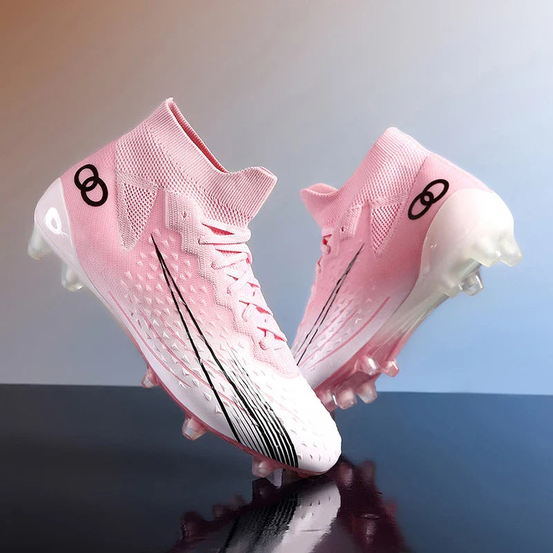 New Men Soccer Shoes Long Spikes Ultralight Football Boots Breathable Sneakers Indoor Match Cleats Training Drop Shipping