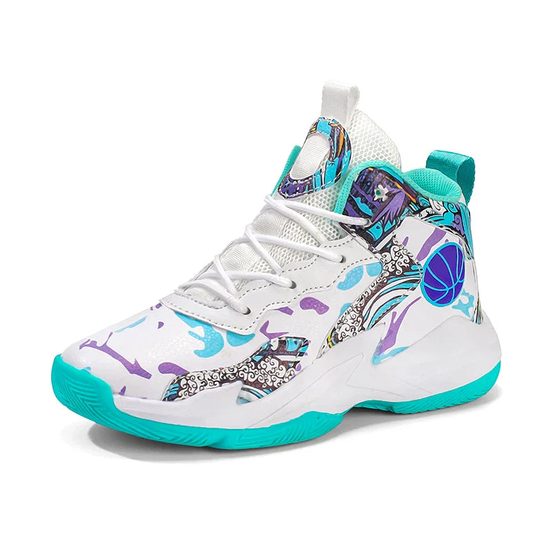 Children's basketball shoes non-slip breathable basketball training shoes with boys and girls basketball shoes sneakers 31-39