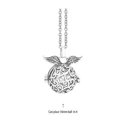 Music Chime Mexico Angel Ball Caller Locket Necklace Antique Vintage Pregnancy Essential Oil Diffuser Aromatherapy Necklace