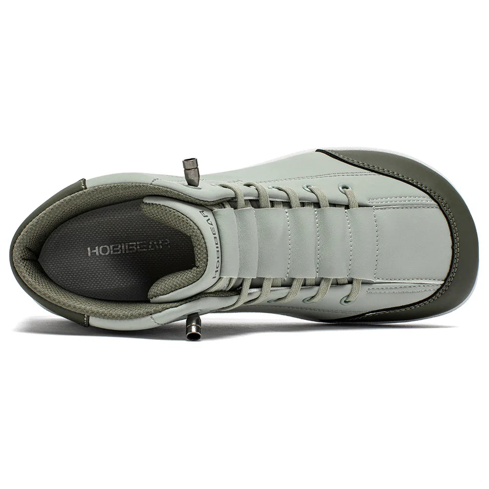Mid Top Barefoot Shoes Mens Womens Wide Toe Ankle Boots Outdoor Non-Slip Artificial Leather Shoes