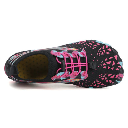 Qiuck Drying Aqua Shoes Women's Water Shoes Swimming Barefoot Five Fingers Aqua Shoes Colorful Beach Seaside Light Sneakers