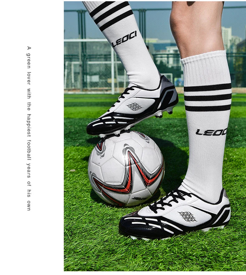 Soccer Shoes Men Turf Football Boots Fashion Firm Ground Studs Anti Slip Boy Sneakers Original Outdoor Field Training Trainers
