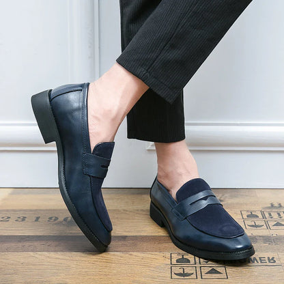 Mens Leather Designer Brand Casual Classic for Men Smile Breathable Office Loafers Formal Business Footwear Dress Shoes Flats 48