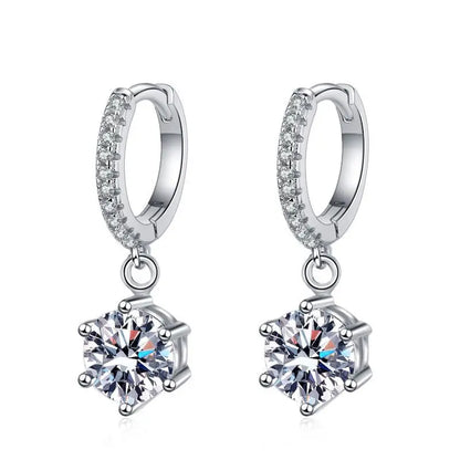 Real 925 Silver Moissanite Jewelry Set pendant necklace ring Stud Earrings Solitaire Pendant Necklace Set for Women Men Gift