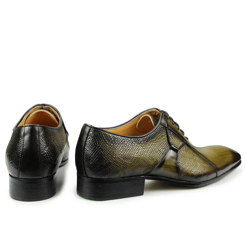 Men's Oxfords Leather Shoes for Male Office Formal Social Elegant Fashion Poited Toe Wedding Party High Quality Dress Offic Shoe