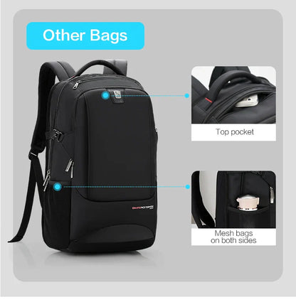 Travel Multifunction Backpack Fashion Zipper Open Bag Men's Backpack Laptop High Quality Male Women Business Classic Bags