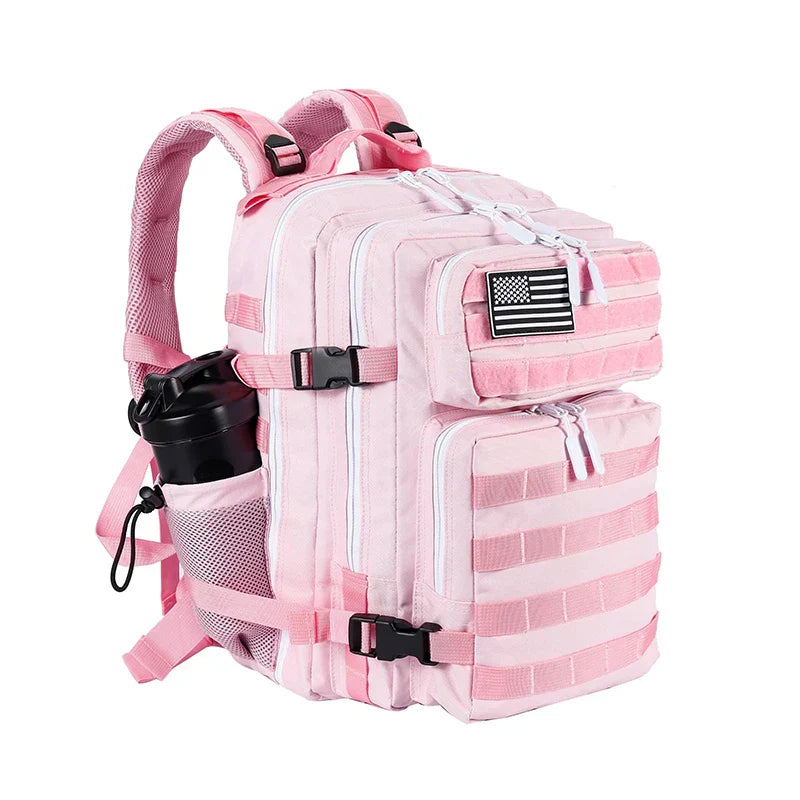35L Tactical Backpack Small Athlete Gym Bag for Men/Women Qutdoor Travel Hiking Molle Rucksack with Bottle Holder