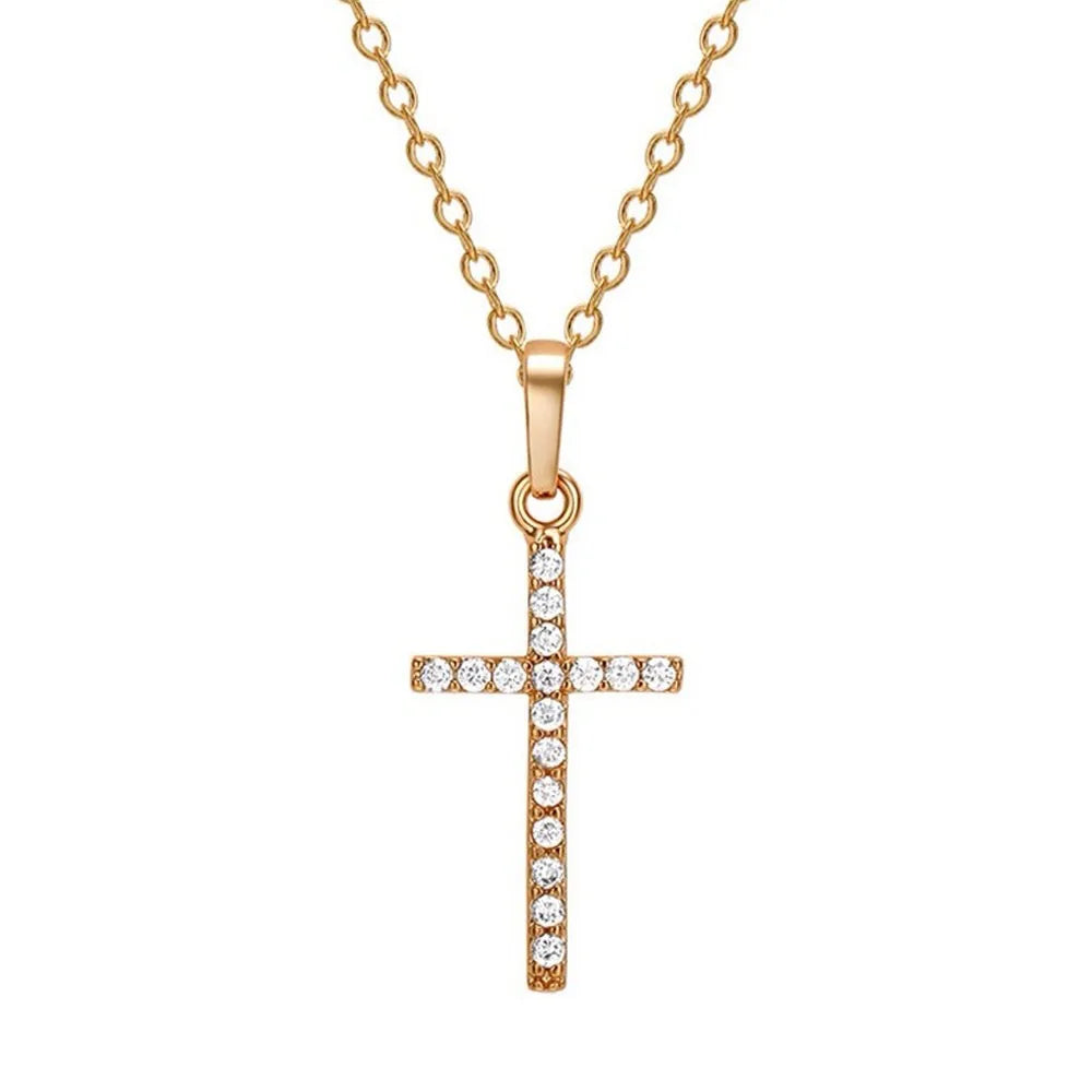Jewelry Crucifix Charm Vintage Cross Necklace Jesus Rosary Beads Chain Virgin Mary Pendant