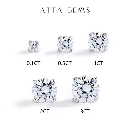 D VVS1 Moissanite Four Claw Earrings For Women Man S925 Sterling Silver Sparkling Wedding Jewelry Shipping from the USA