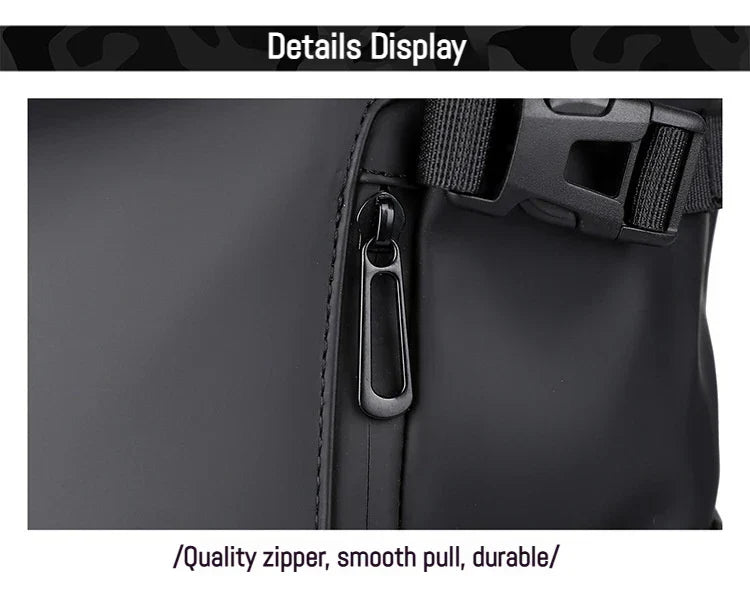New Shoulder Bag Men's Senior Sense of Business Computer Outdoor Leisure Rolled Edge Travel Backpack Fashion Commuting
