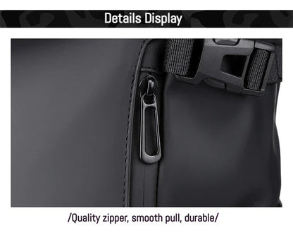 New Shoulder Bag Men's Senior Sense of Business Computer Outdoor Leisure Rolled Edge Travel Backpack Fashion Commuting