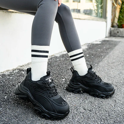 Lace-up Safety Work Shoes For Women Steel Head Boots Female Indestructible Construction Non Slip Platform Work Shoes