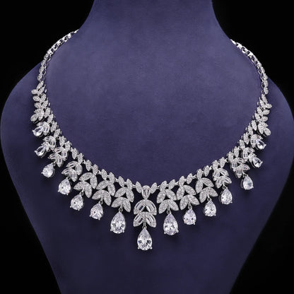 4 Pcs Super Luxury Cubic Zirconia Bridal Wedding Party Costume Nigerian Dubai Jewelry Set for Brides Accessories