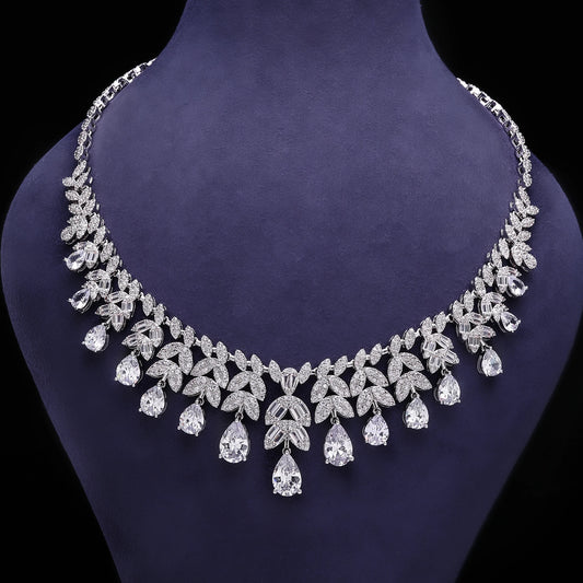 4 Pcs Super Luxury Cubic Zirconia Bridal Wedding Party Costume Nigerian Dubai Jewelry Set for Brides Accessories