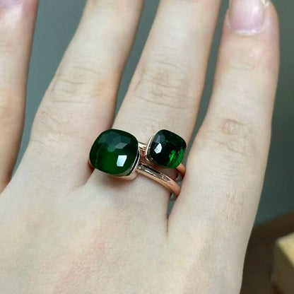 Classic and Petite Ring Set for Women Colorful Cyrstal Fashion Jewelry Gift Vanlentine's Day