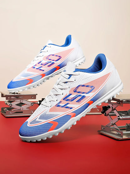 Premium turf soccer shoes, unisex, TF and FG, anti-slip and wear-resistant, available in two colors to choose from. stitching