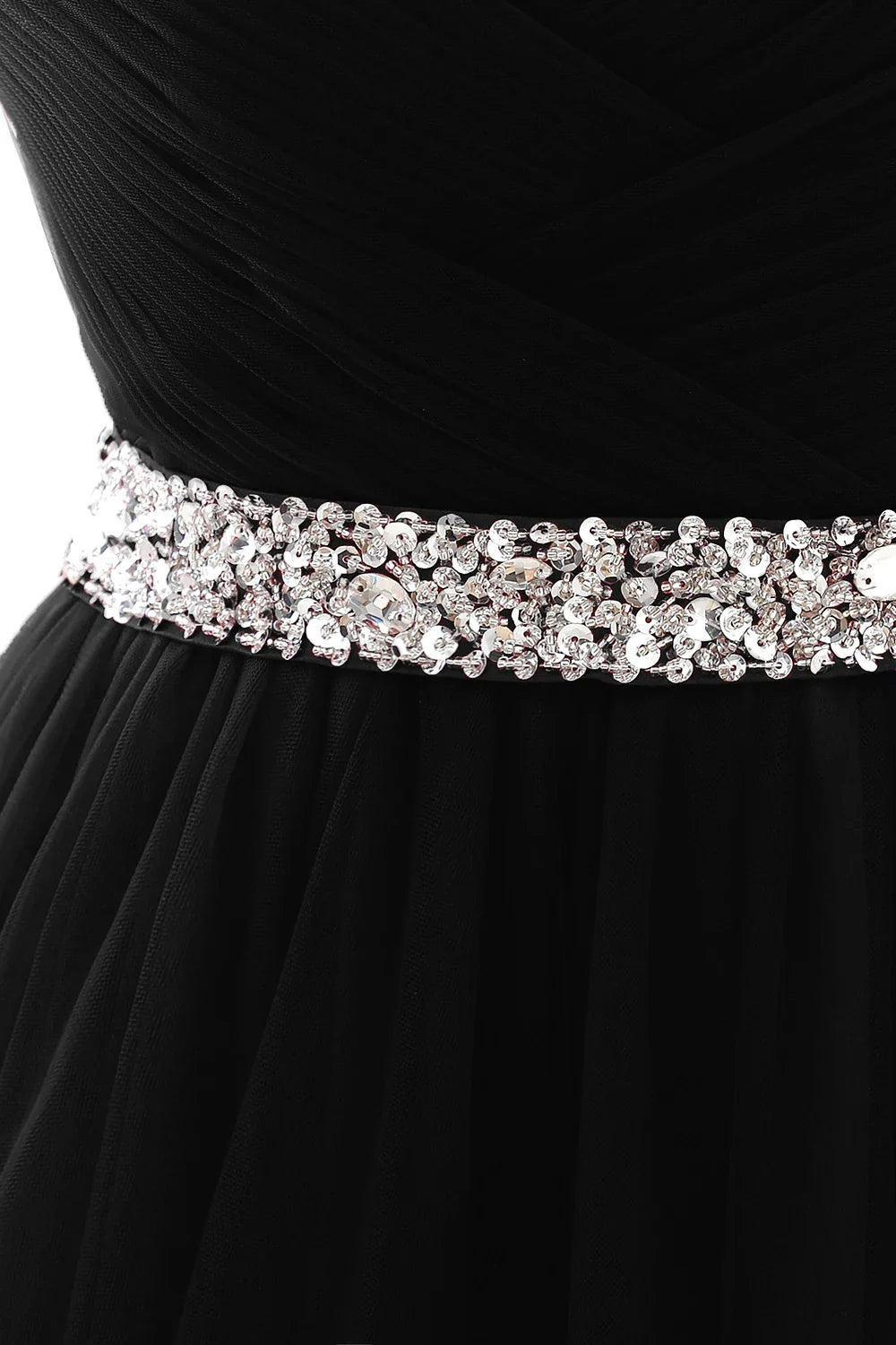 A-line Strapless Tulle Royal Blue Evening Dresses Lace Up Crystal Sequin Formal Party For Bride Sexy Prom Gown Wedding Party