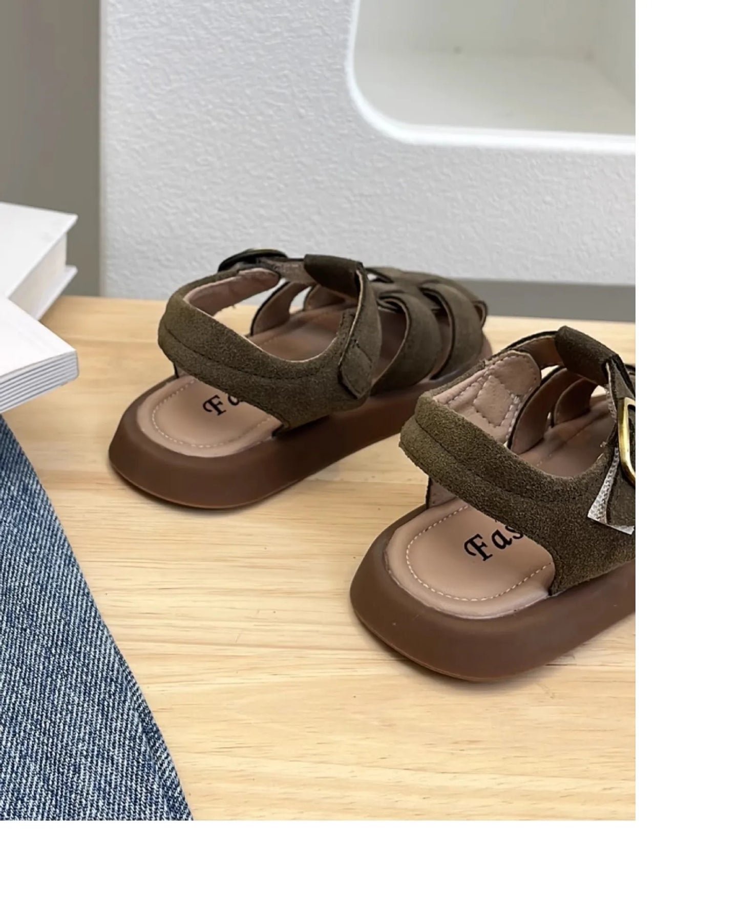 Children Roman Sandals Kids Hollow-out Toes Capped Sandals Fashion Kids Summer Beach Shoes Soft Bottom Anti-slippery Size 21-31