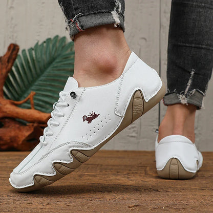 Classic Loafers Trendy Durable Artificial Leather Waterproof Anti Slip Casual Shoes for Outdoor Walking Men’s Motorcycle Boots