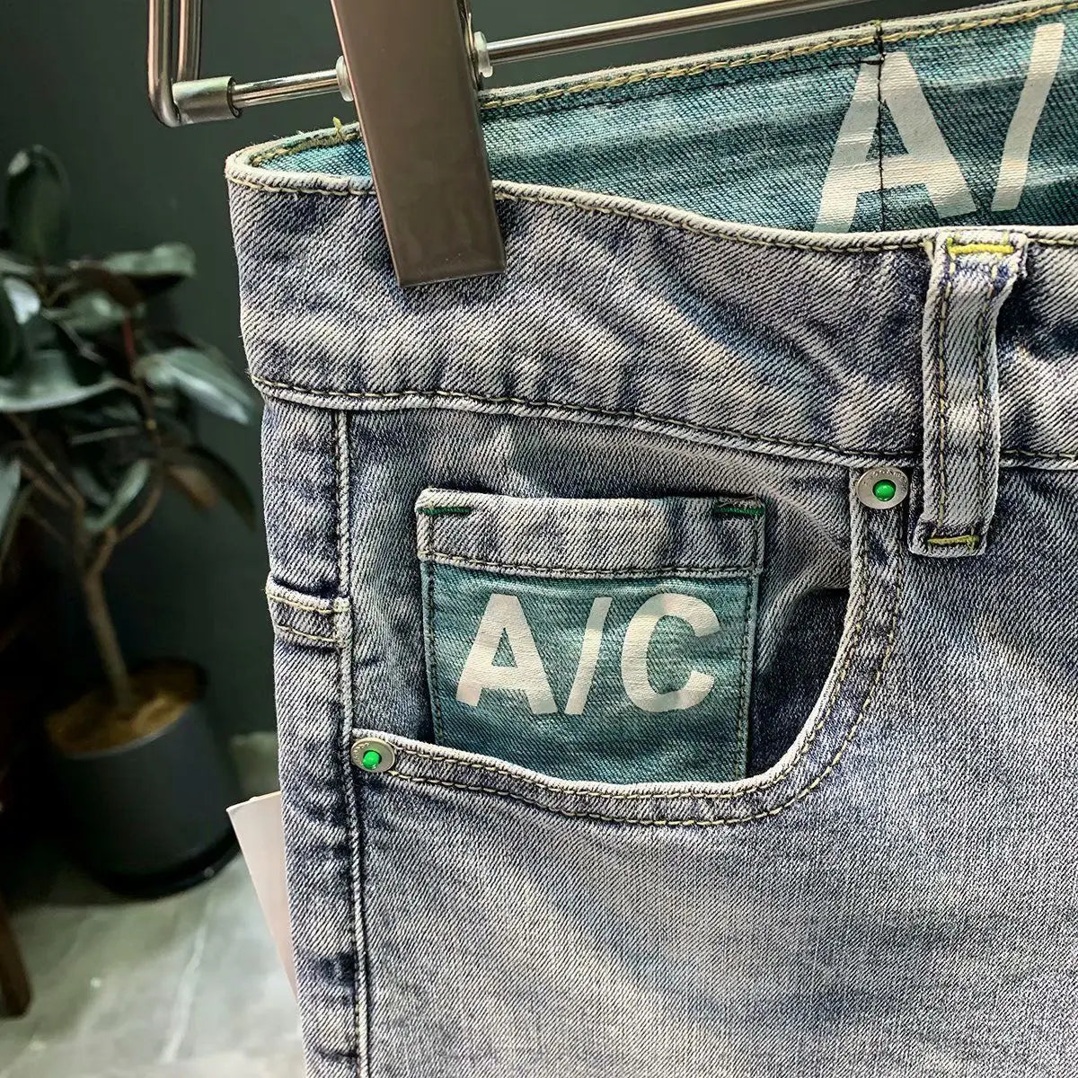 High-end 2023 Harajuku Designer Clothes Denim New Trousers Kpop Stretch Trendy Korean-style with Our Luxury Men's Casual Jeans